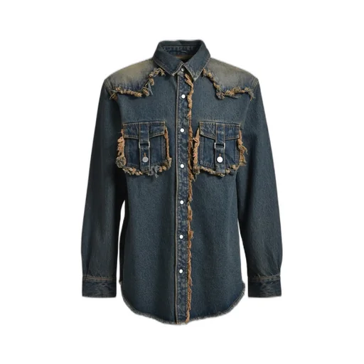 Fringe Denim Shirts / Ind