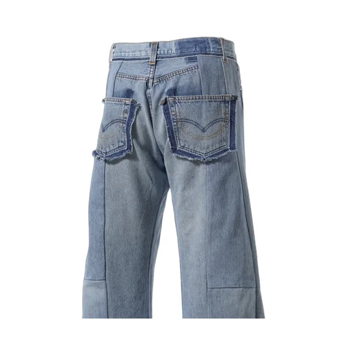 Wide Flare Denim / Blu