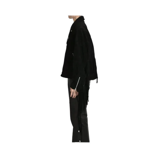 Leather Fringe Riders Jacket / Blk