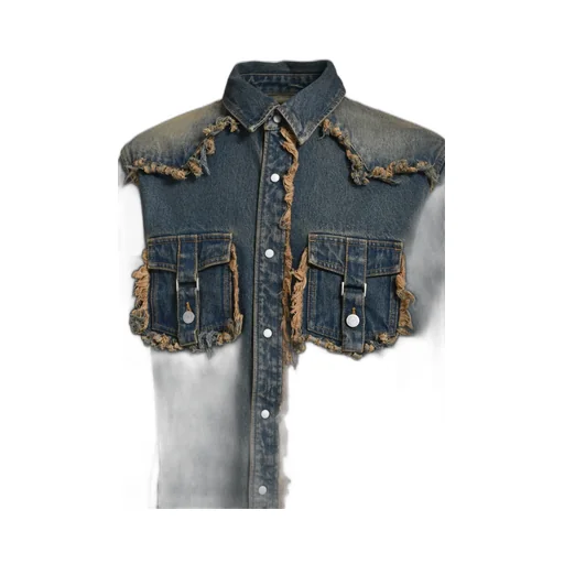 Fringe Denim Shirts / Ind