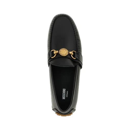 Moschino Logo Plaque Penny Loafers
