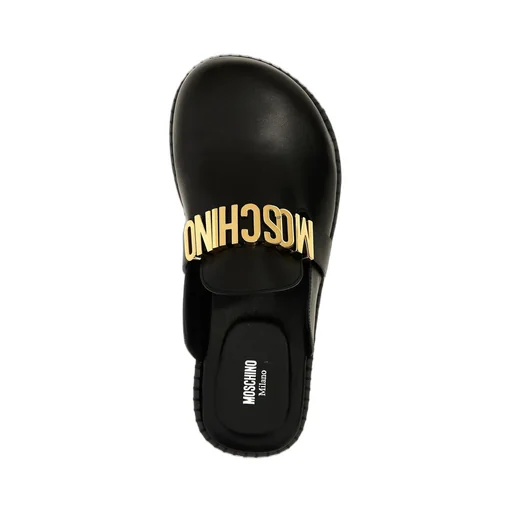 Moschino Logo Lettering Birky Sabots