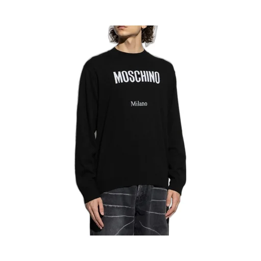 Moschino Logo Printed Crewneck Jumper