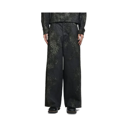 Wide 5-Pocket Pants / Leopard
