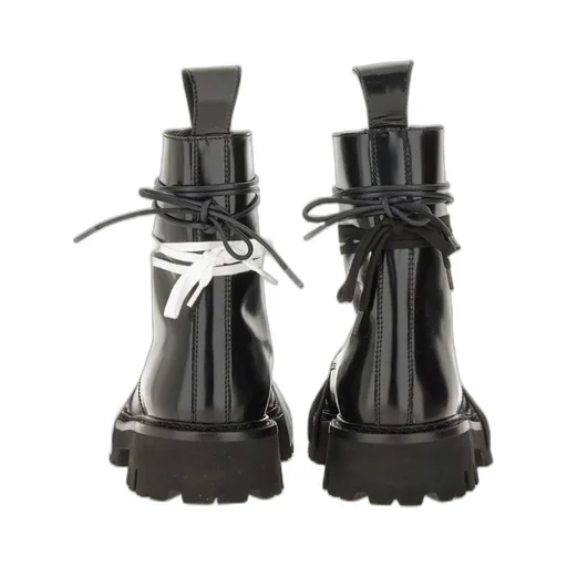 Moschino Round-Toe Lace-Up Boots