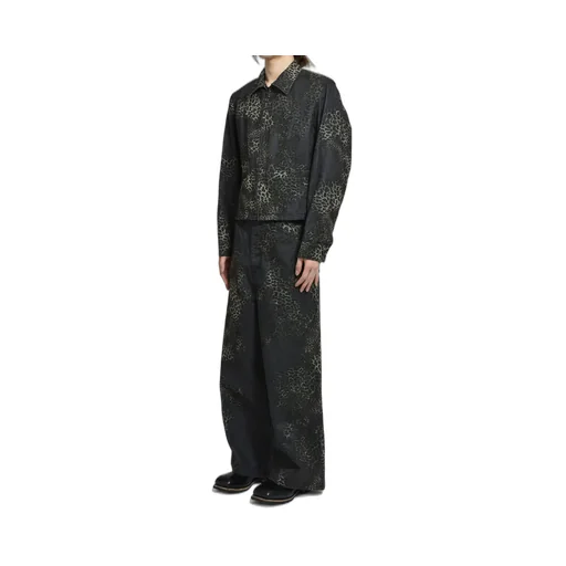 Wide 5-Pocket Pants / Leopard
