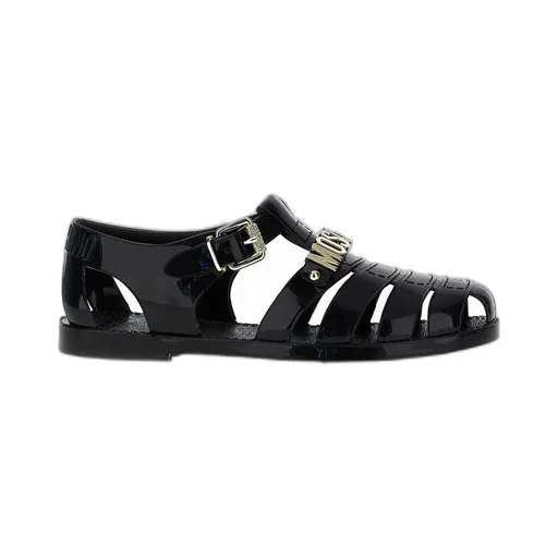 Moschino Logo Lettering Jelly Sandals