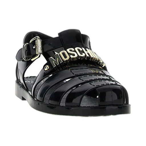 Moschino Logo Lettering Jelly Sandals