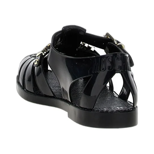 Moschino Logo Lettering Jelly Sandals