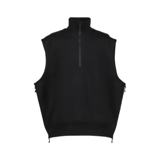 Tech Sweat Zip Vest Pullover / Blk