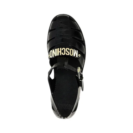 Moschino Logo Lettering Jelly Sandals
