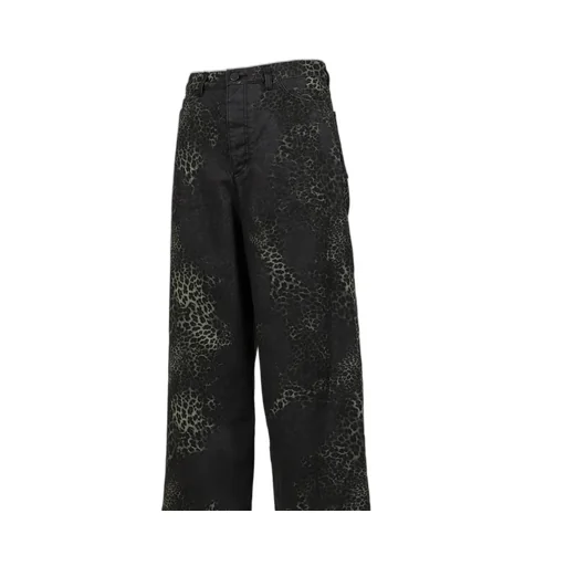 Wide 5-Pocket Pants / Leopard