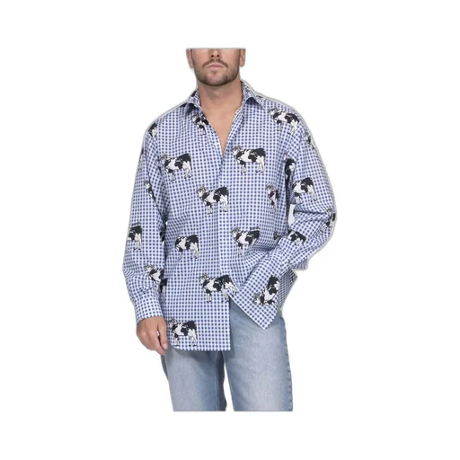 Moschino Cow Printed Long-Sleeved Poplin Shirt