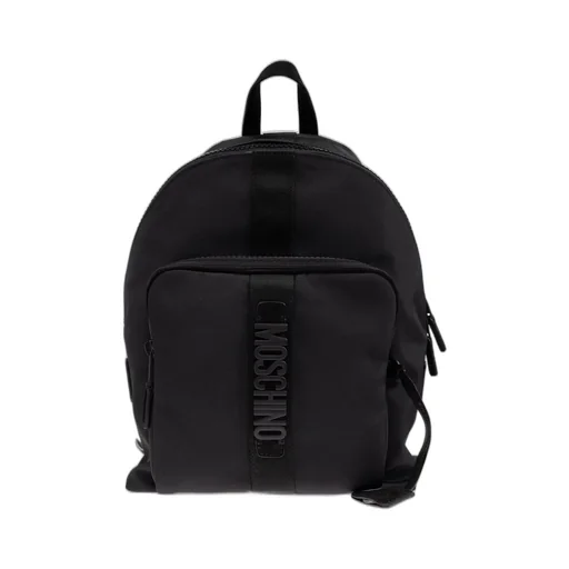Moschino Logo Lettering Zipepd Backpack