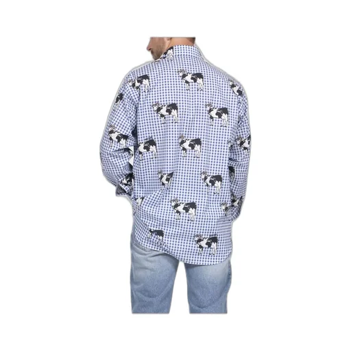 Moschino Cow Printed Long-Sleeved Poplin Shirt