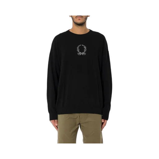 Moschino Laurel Crown Embroidered Crewneck Pullover