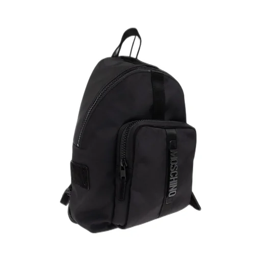 Moschino Logo Lettering Zipepd Backpack