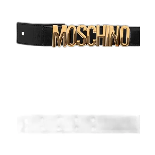 Moschino Logo Lettering Buckle Belt