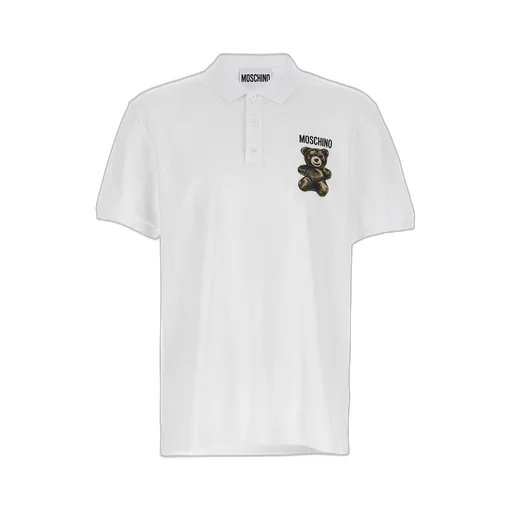 Moschino Teddy Bear-Printed Short-Sleeved Polo Shirt