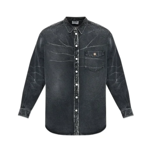 Moschino Logo Patch Denim Shirt