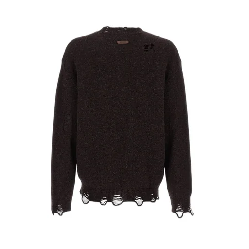 Moschino Hard Times Distressed Knitted Jumper