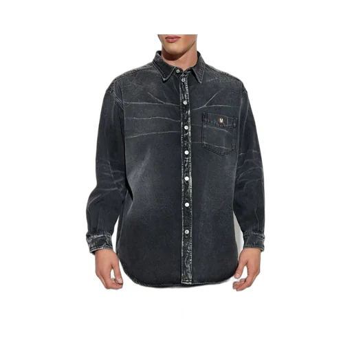 Moschino Logo Patch Denim Shirt