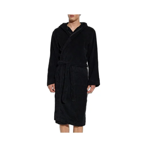 Moschino Logo Intarsia Hooded Bathrobe
