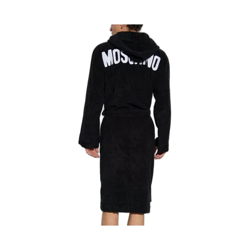 Moschino Logo Intarsia Hooded Bathrobe