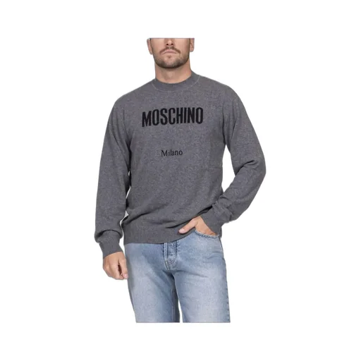 Moschino Logo Intarsia Crewneck Jumper