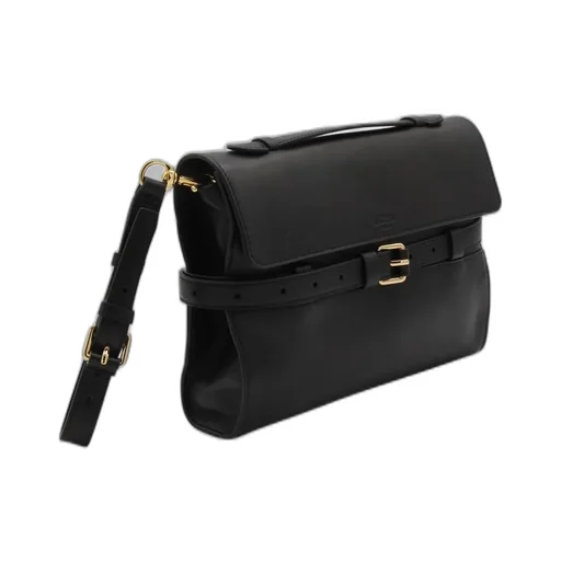 Moschino Logo Embossed Shoulder Bag