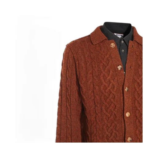 Moschino Shetland Plaid Pattern Cardigan