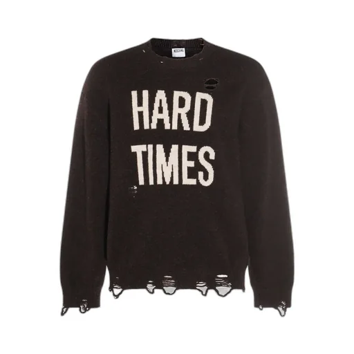 Moschino Distressed Crewneck Jumper