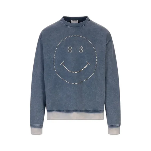 Moschino Smile Face Embellished Crewneck Sweatshirt