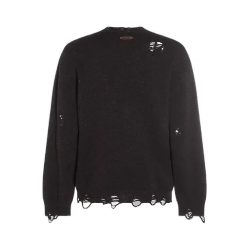 Moschino Distressed Crewneck Jumper