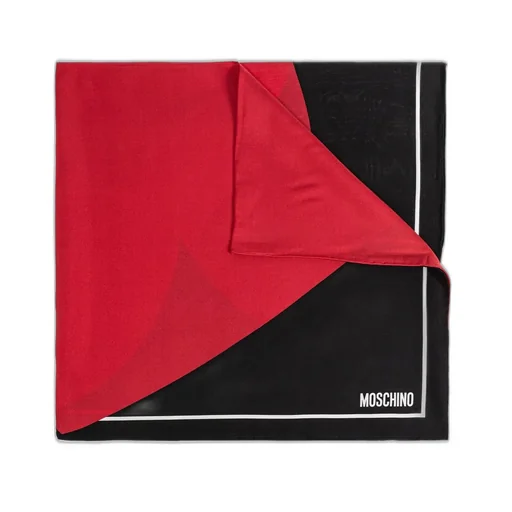 Moschino Rose Prineted Finished-Edge Scarf