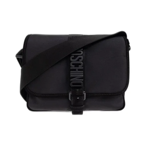 Moschino Logo Lettering Flap Shoulder Bag
