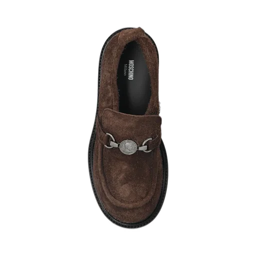 Moschino Round Toe Slip-On Loafers