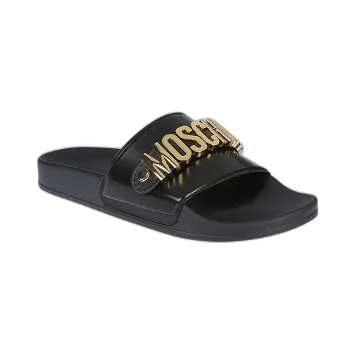 Moschino Logo Lettering Slip-On Slides
