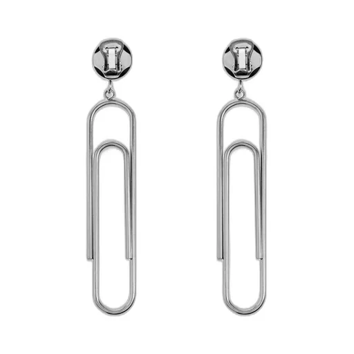 Moschino Logo Engraved Clip-On Earrings