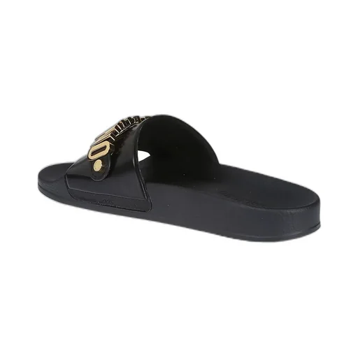 Moschino Logo Lettering Slip-On Slides