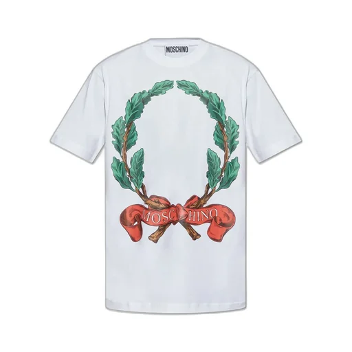 Moschino Laurel Printed Crewneck T-Shirt