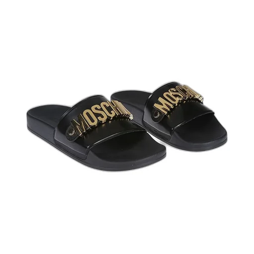 Moschino Logo Lettering Slip-On Slides