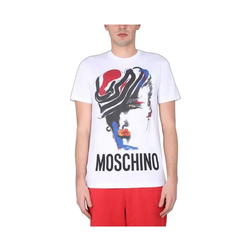 Moschino Logo Illustration-Printed Crewneck T-Shirt