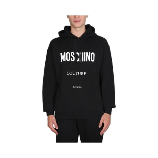 Moschino Logo Printed Drawstring Hoodie