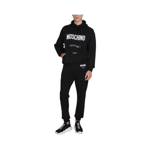 Moschino Logo Printed Drawstring Hoodie