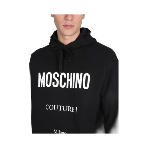 Moschino Logo Printed Drawstring Hoodie