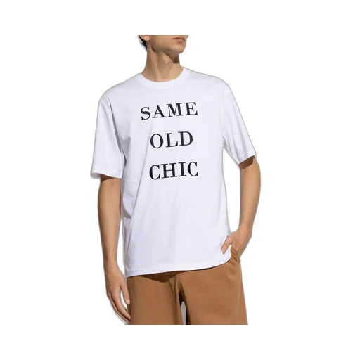 Moschino Slogan Printed Crewneck T-Shirt