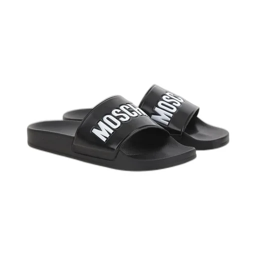 Moschino Logo Slide Sandals