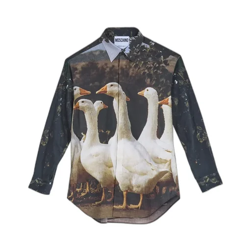 Moschino Animal Printed Long-Sleeved Shirt
