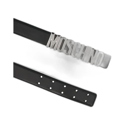 Moschino Logo Lettering Buckle Belt